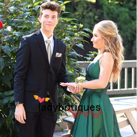 Straps Hunter Green Short Homecoming Dress,912 - Thumbnail 2