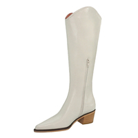 v Pointy head is thin flat thick heel thin boots S-263 - Thumbnail 5