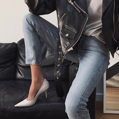 Black high heels women stiletto 8cm s-266