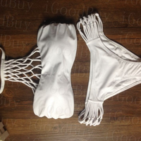 Sexy white Pierced Bikinis Set - Thumbnail 2