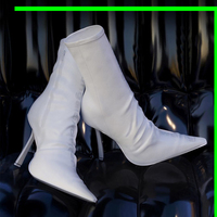 Pointed high-heeled short boots women stiletto S-270 - Thumbnail 2