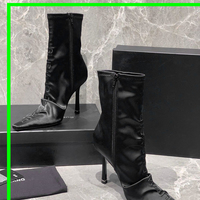 Pointed high-heeled short boots women stiletto S-270 - Thumbnail 4