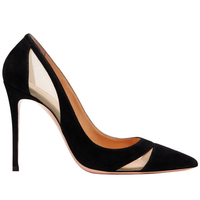 Black high heels women stiletto 10cm mesh single shoes S-271 - Thumbnail 1