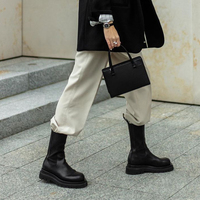 Black Martin boots women's short boots S-272 - Thumbnail 2