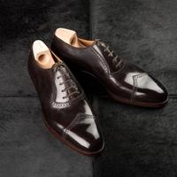 New Dark brown office handmade shoes For Men - Thumbnail 1