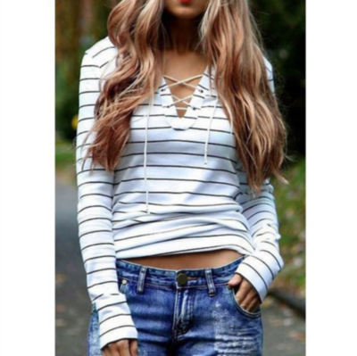 Long-Sleeved Striped Shirt