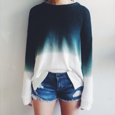 Retro Round Neck Long-Sleeved Knit Sweater