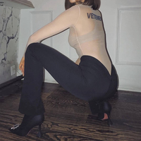 Black high heels women stiletto crystal diamond single shoes women S-280 - Thumbnail 2