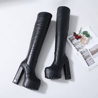15cm super high heels over the knee boots women's shoes plus velvet S-286 - Thumbnail 4