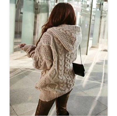 Long Sleeve Loose Knit Cardigan Sweater Jacket