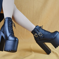 White thick heel super high heel 17CM women's boots S-288 - Thumbnail 2