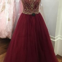 New Arrival A-Line Halter Neckline Prom Dress with Beading,915 - Thumbnail 2