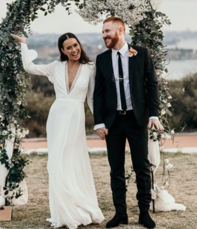 Sexy Plunging V-Neck Boho Wedding Dress Long Sleeves Side Split Ivory Chiffon Grecian Bridal Gowns Vintage Country Bride Dress,923