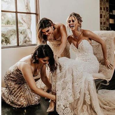 Sexy sweetheart wedding dress, lace wedding dress, long bridal dress,215 - Thumbnail 4