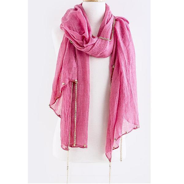 Chain Trimmed Scarf
