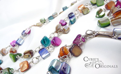 3pc Double Strand Rainbow Mother of Pearl Set