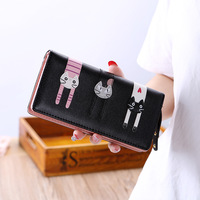 Cute Kitty Cat Long Wallet - Thumbnail 1
