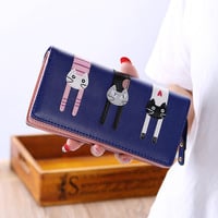 Cute Kitty Cat Long Wallet - Thumbnail 5