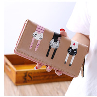 Cute Kitty Cat Long Wallet - Thumbnail 3