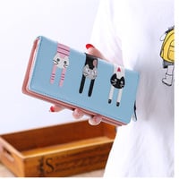 Cute Kitty Cat Long Wallet - Thumbnail 4