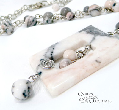 Pink Zebra Jasper Set