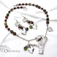 Fall Serpentine Tree Necklace Set - Thumbnail 2