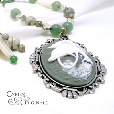 Peace jasper dolphin set - Thumbnail 1