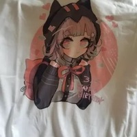 Cute Cat Anime Girl Cartoon Print Oversized Loose Short Sleeve Shirt Tee T-shirt Summer Casual E-Girl Kawaii Korean Japanese Harajuku Streetwear - Thumbnail 7