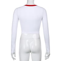 Cute Retro Rock Heart Aesthetic Print Crop Top Long Sleeve Shirt Tee T-shirt Punk Goth Summer Casual E-Girl Kawaii Korean Japanese Harajuku Streetwear - Thumbnail 8