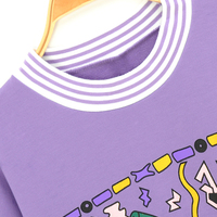 Cute 90s Vintage Purple Aesthetic Oversized Loose Sweatshirt Sweater Pullover Hoodie Autumn Casual E-Girl Kawaii Korean Japanese Harajuku Streetwear - Thumbnail 5