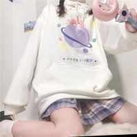 Original Planet Bear Universe Starry Hoodie - Thumbnail 3