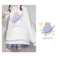 Original Planet Bear Universe Starry Hoodie - Thumbnail 4