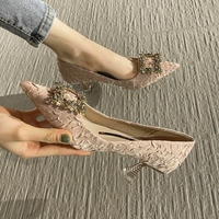 Women's 2021 stiletto 6 cm single shoes S-290 - Thumbnail 2