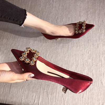 Red high heels female stiletto heel s-292