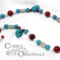 Turquoise Magnesite, Coral and Rivershell set - Thumbnail 3