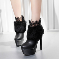 Women's stiletto boots and cashmere boots S-309 - Thumbnail 4