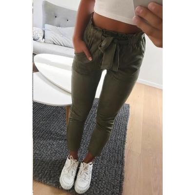 Fashion high waist casual pants
