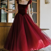 Cute A line short prom dress cute evening dress - Thumbnail 4