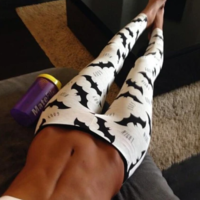 Women Design Bat Pattern Printed Trousers - Thumbnail 1