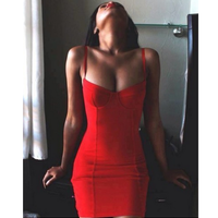 Slim Sexy Sling Package Hip Dress - Thumbnail 1