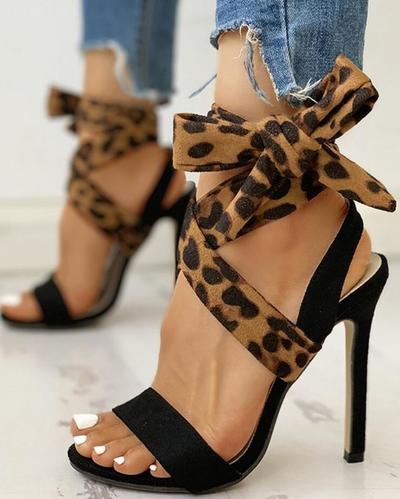 Sexy Leopard High Heel Sandals S-315