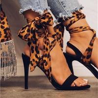 Sexy Leopard High Heel Sandals S-315 - Thumbnail 3