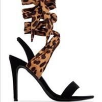 Sexy Leopard High Heel Sandals S-315 - Thumbnail 6