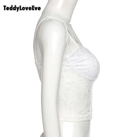 Cute Sexy Floral Lace Corset Camisole Tank Crop Top Sleeveless Shirt Bodycon Goth Punk Summer Casual E-Girl Kawaii Korean Japanese Harajuku Streetwear - Thumbnail 5
