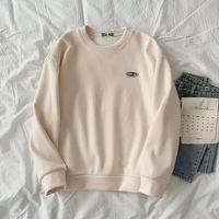 Cute Vintage Velvet Thick Embroidery Oversized Loose Hoodie Sweatshirt Pullover Sweater Casual E-Girl Kawaii Korean Japanese Harajuku Streetwear - Thumbnail 8