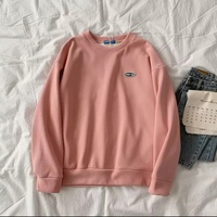 Cute Vintage Velvet Thick Embroidery Oversized Loose Hoodie Sweatshirt Pullover Sweater Casual E-Girl Kawaii Korean Japanese Harajuku Streetwear - Thumbnail 9