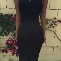 V-Neck Sexy Sling Sleeveless Dress - Thumbnail 1