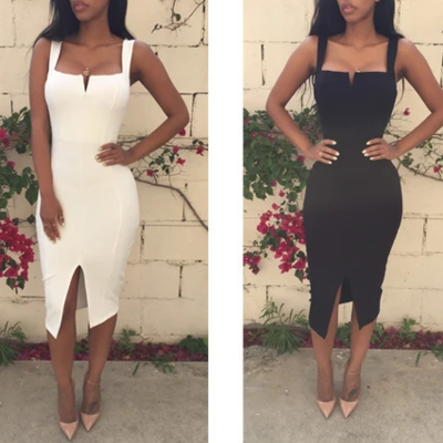 V-neck sexy sling sleeveless dress