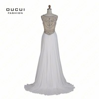 Luxury White Mermaid Prom Dress Evening Dress Sequins Lace Beaded Rhinestones Sheer Back Long Prom Dresses Evening Dresses,244 - Thumbnail 2