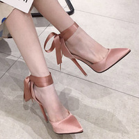 New pointed toe strap super high heel hollow pump women's shoes S-341 - Thumbnail 4